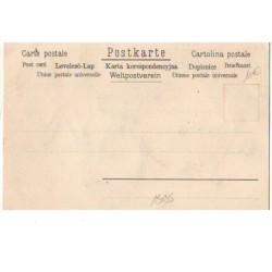 n°15035 - Carte à paillettes - Joyeux Noël - Ange montrant une pendule