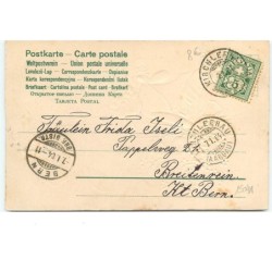 n°15041 - Carte Gaufrée - Clapsaddle - Fröhliches Neujahr - Cupidon sous un trèfle