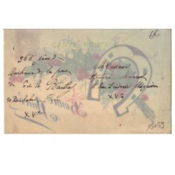 n°15059 - Carte Celluloïd - Bonne Année - Fer à Cheval et houx