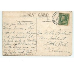 n°15073 - Carte Gaufrée - Wishing you a Happy New Year - Hommes et Femmes dans une voiture sous la neige