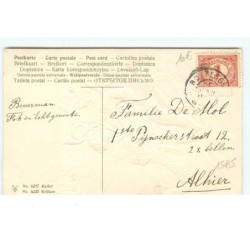 n°15085 - Carte Gaufrée - Gelukkig Nieuwjaar - Ange sur une luge apportant des cadeaux