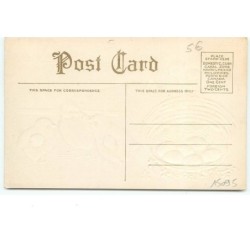 n°15095 - Carte Gaufrée - Easter Greeting - Poussins et panier rempli d'oeufs