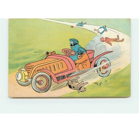 n°15105 - Sport Automobile - Hommes en voiture roulant à fond la caisse