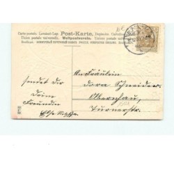 n°15121 - Carte Gaufrée - Herzlichen Glückwunsch zum Neuen Jahre - Portraits d'enfants dans un trèfle à 4 feuilles