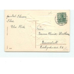 n°15123 - Carte Gaufrée - Herzlichen Glückwunsch zum neuen Jahr - Enfants sur une luge avec un éphéméride