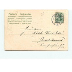 n°15124 - Carte Gaufrée - Prosit Neujahr - Enfants faisant une bataille de neige