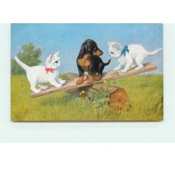 n°15136 - Deux chats et un...
