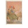 n°10508 - Carte Illustrateur - Fairie, lutins à la pêche