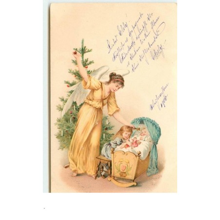 n°15219 - Ange Gardien, fillette et bébé