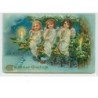 n°1523 - Carte Gaufrée - Christmas Greetings - Angelots