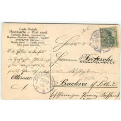 n°15234 - Carte Gaufrée - Ein frohes Weihnachtsfest - Angelots et partition de musique