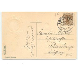 n°15245 - Carte Gaufrée - Enfants devant une Pendule