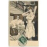 n°15273 - Simplicissimus - Homme regardant une femme se déshabillant dans un compartiment de train