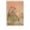 n°10511 - Carte Illustrateur - Fairie, lutins à la pêche