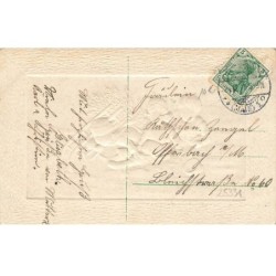 Carte Gaufrée - Frohliche Weihnachten - Enfants tombés d'une luge