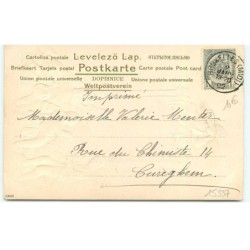 n°15337 - Carte Gaufrée - Garçons jouant avec un éphéméride