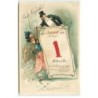 n°15338 - Carte Gaufrée - Prosit Neujahr - Couple