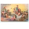 n°10523 - Carte Fantaisie - Z powinszowaniem Nowego Roku ! - Angelots, cochons