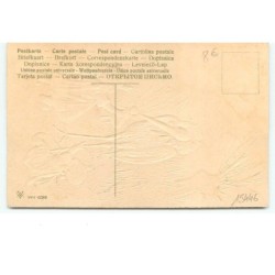 n°15446 - Carte Gaufrée - Cigogne jouant avec des bébés