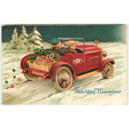 n°15459 - Gelukkig Nieuwjaar - Couple dans une voiture