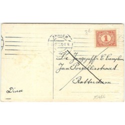 n°15466 - Carte Gaufrée - Gelukkig Nieuwjaar - Fillette portant un panier rempli de fleurs