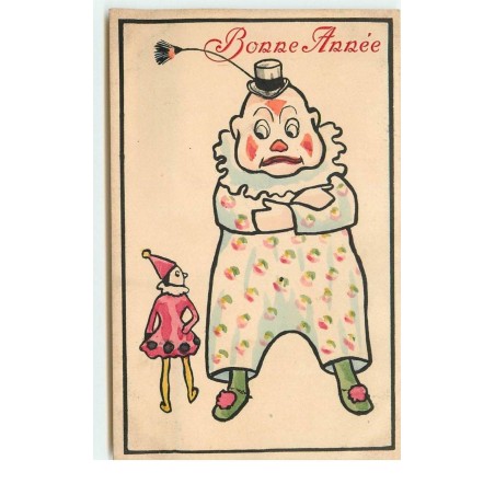 n°15528 - Bonne Année - Clown et marionnette