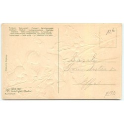n°15559 - Carte Gaufrée - Flatscher - A Merry Christmas - Enfants sur des branches de houx