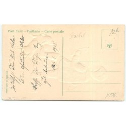 n°15576 - Carte Gaufrée - Viel Glück zum Geburtstage - Enfant et un teckel apportant une lettre et des cadeaux