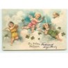 n°10533 - Carte Fantaisie Gaufrée - Ein Frohes Neujahr - Angelots
