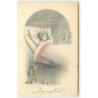 n°15624 - Joyeux Noël - Fillette dormant dans son lit