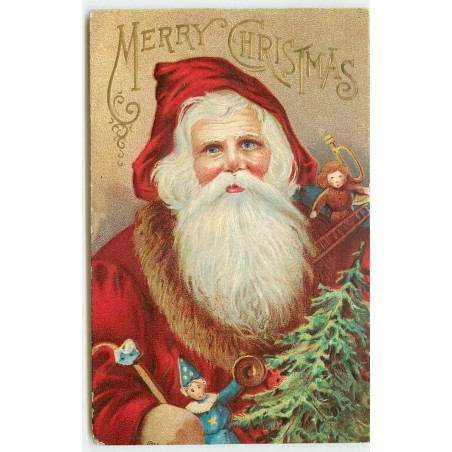 n°15629 - Carte Gaufrée - Merry Christmas - Père Noël