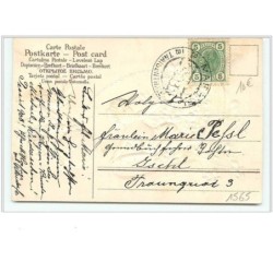 n°1565 - Carte Gaufrée - Prosit Neujahr - Angelots avec une montre
