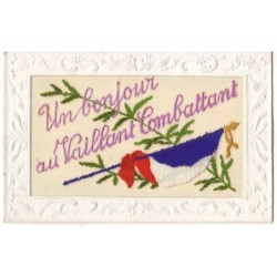 n°15652 - Carte Brodée - Un...