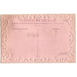 n°15656 - Carte avec Chromo - 1er Avril - En interrogeant votre coeur ... qui pense à vous ?