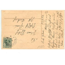 n°15663 - Carte Gaufrée - Fröhe Pfingsten - Enfants regardant une femme confectionnant une couronne de fleurs