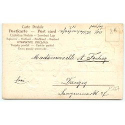 n°15667 - Carte Gaufrée - Fröhliche Pfingsten - Enfants assis sur une branche