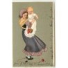 n°15700 - Carte Gaufrée - Flatscher - Jeune fillle portant un bébé