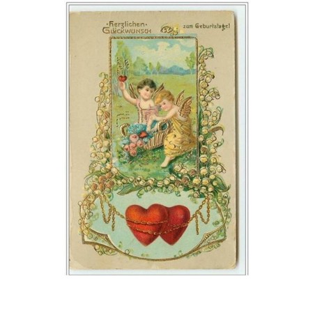 n°1578 - Herzlichen Glückwunsch zum Geburtstage - Angelots - Coeurs
