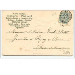 n°1584 - Carte Gaufrée - Bonne Année - Angelot avec un verre et une montre