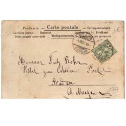n°15847 - Carte avec strasses - Jeune fille en tenue de gitane