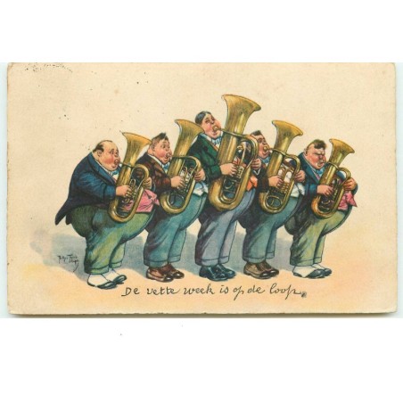 n°15853 - Arthur Thiele - De vette week is op de loop - Hommes jouant du tuba