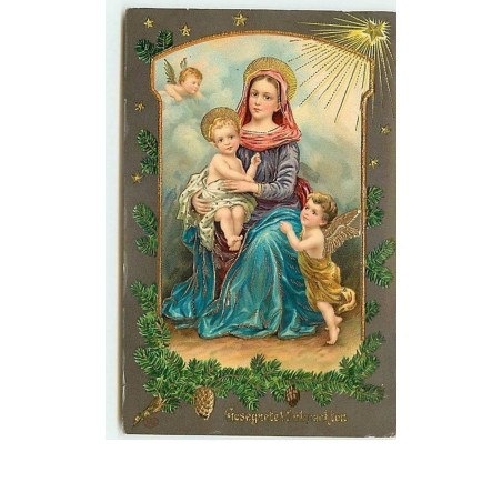 n°10543 - Carte Fantaisie - Gesegnete Weihnachten - Nativité - Angelot