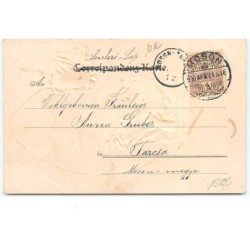 n°15895 - Carte Gaufrée - Fröhliche Ostern - Anges - Mandoline - Habits en Tissu