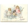 n°15900 - Carte Gaufrée - Hoch Joseph - Enfants dans un arbre fleuri