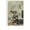 n°1591 - Carte Russe Pâques - Enfants et mouton