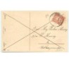 n°15930 - Carte Gaufrée - Gelukkig Niewjaar - Enfants près d'une pendule, regardant un coucher de soleil