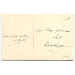 n°15939 - Carte Gaufrée - Hartelijke Gelukwensch - Ange tenant un bouquet de fleurs et un cochon