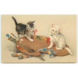 n°15950 - Chats sur une...