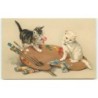 n°15950 - Chats sur une palette de peinture
