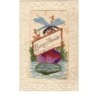 n°15953 - Carte Brodée - Bonne Année - Libellule - Nénuphar